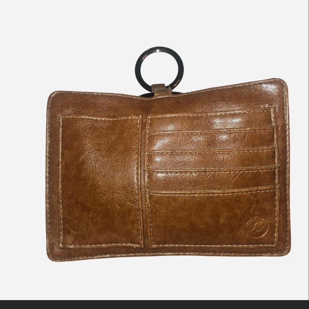 Brown Leather Wallet Purse Organizer